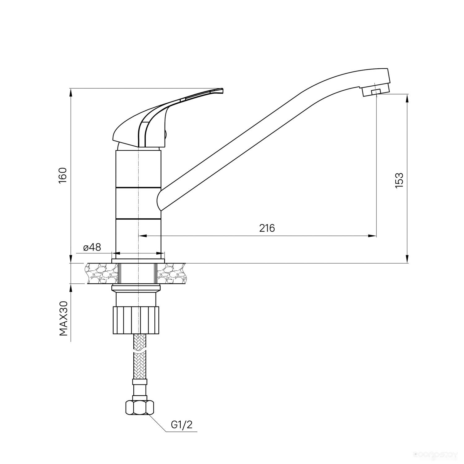Смеситель Milardo Meal M02BNR0M05, фото 2