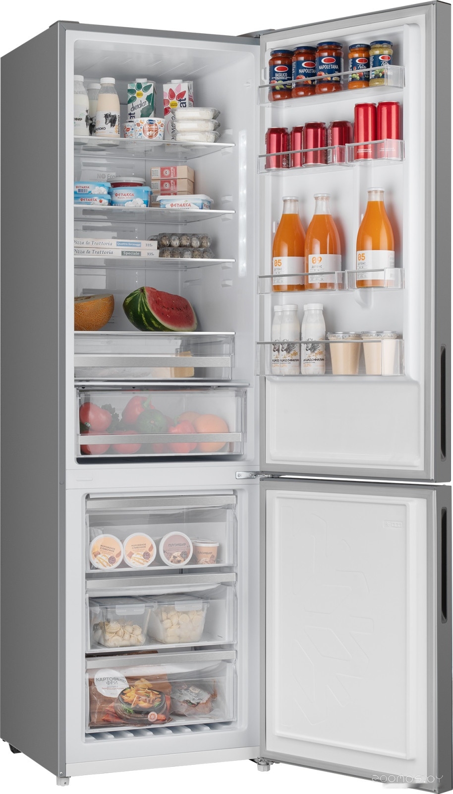 Холодильник Weissgauff WRK 2000 D Full NoFrost Inverter Grey Glass, фото 5