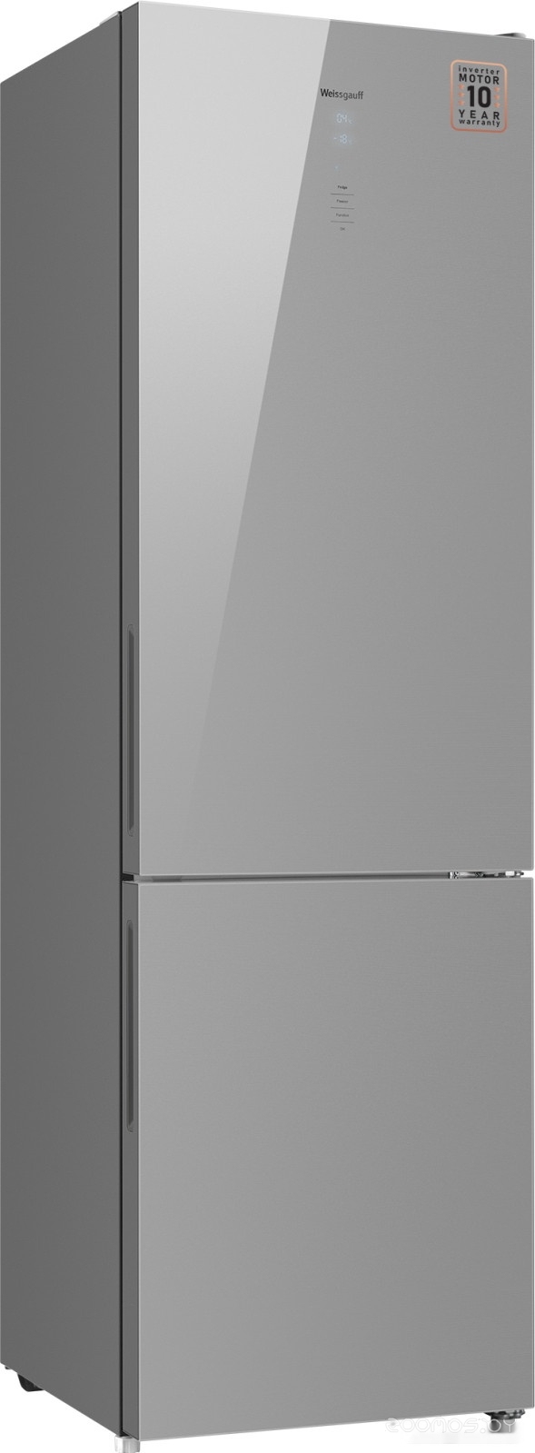 Холодильник Weissgauff WRK 2000 D Full NoFrost Inverter Grey Glass, фото 3