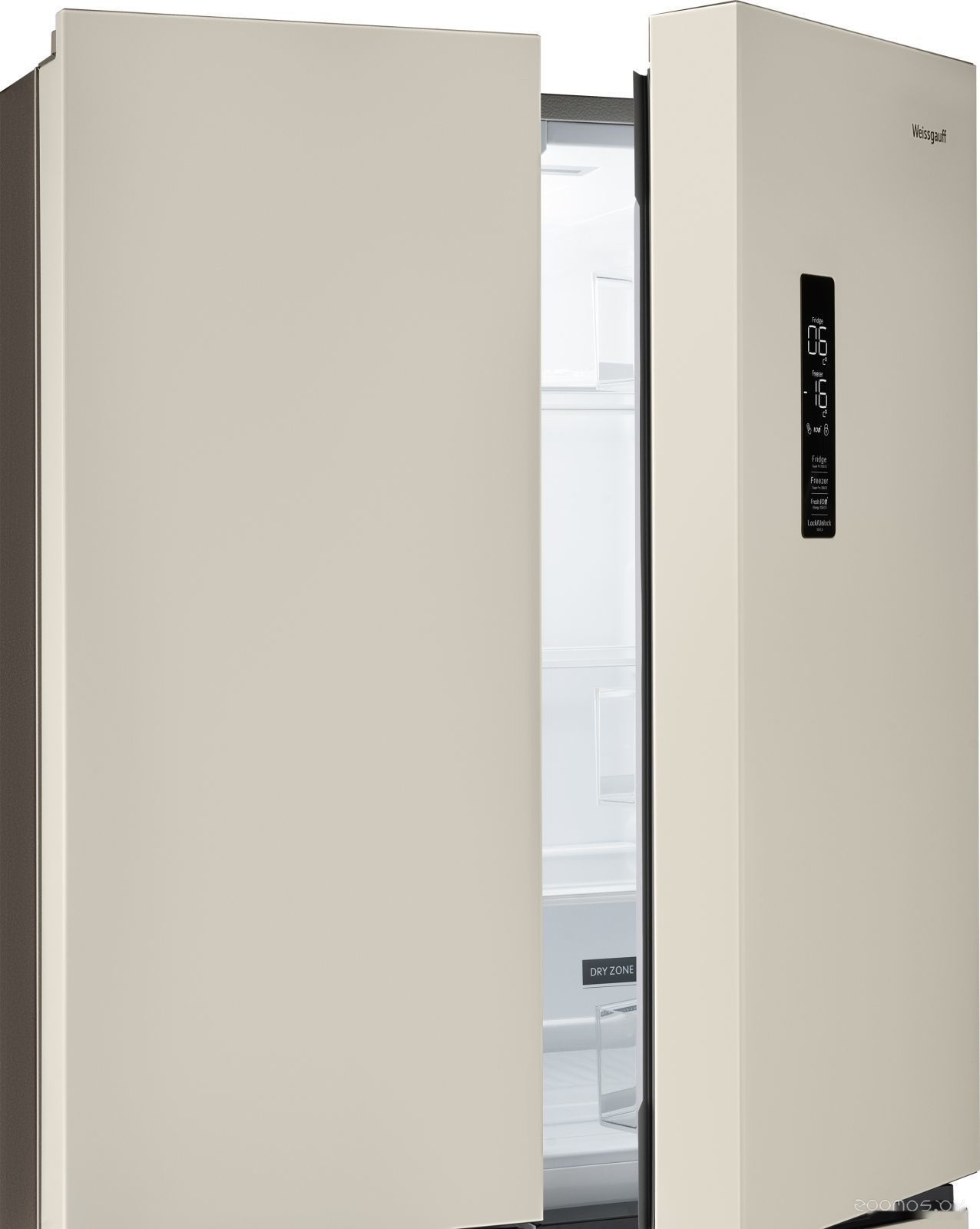 Четырёхдверный холодильник Weissgauff WCD 450 Be NoFrost Inverter, фото 9