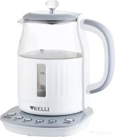 Электрический чайник Kelli KL-1373 (белый/серый)