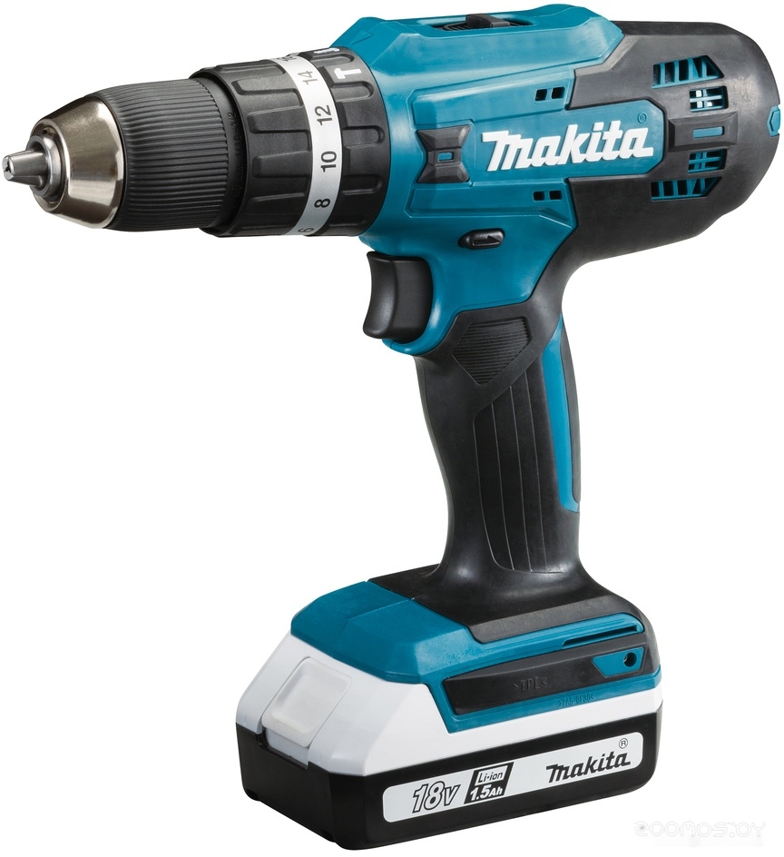 Ударная дрель-шуруповерт Makita HP488DWAE (с 2-мя АКБ, кейс), фото 2