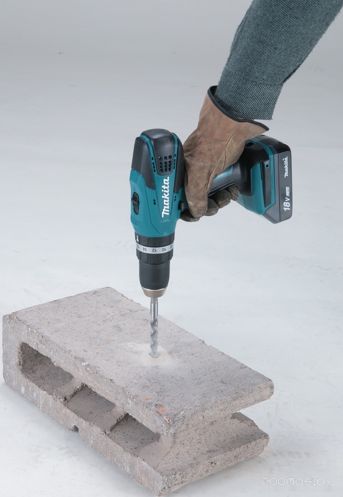 Ударная дрель-шуруповерт Makita HP457DW (с 1-им АКБ, кейс), фото 2