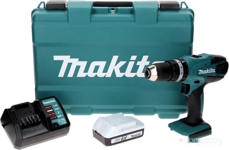 Ударная дрель-шуруповерт Makita HP457DW (с 1-им АКБ, кейс), фото 1