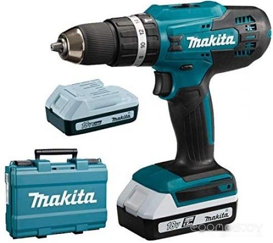 Ударная дрель-шуруповерт Makita HP488DWAE (с 2-мя АКБ, кейс), фото 1
