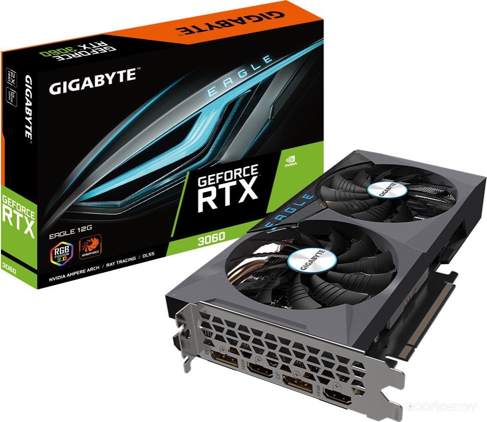 Видеокарта Gigabyte GeForce RTX 3060 Eagle 12GB GDDR6 GV-N3060EAGLE-12GD, фото 2