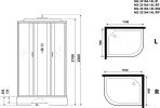 Душевая кабина Niagara NG-33194-14R 110x90 (матовое стекло)