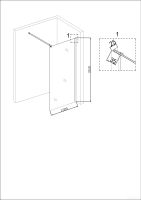 Душевая стенка Niagara NG-643-12 120x195 (золотой)