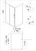 Душевая стенка Niagara NG-A70G 70x190