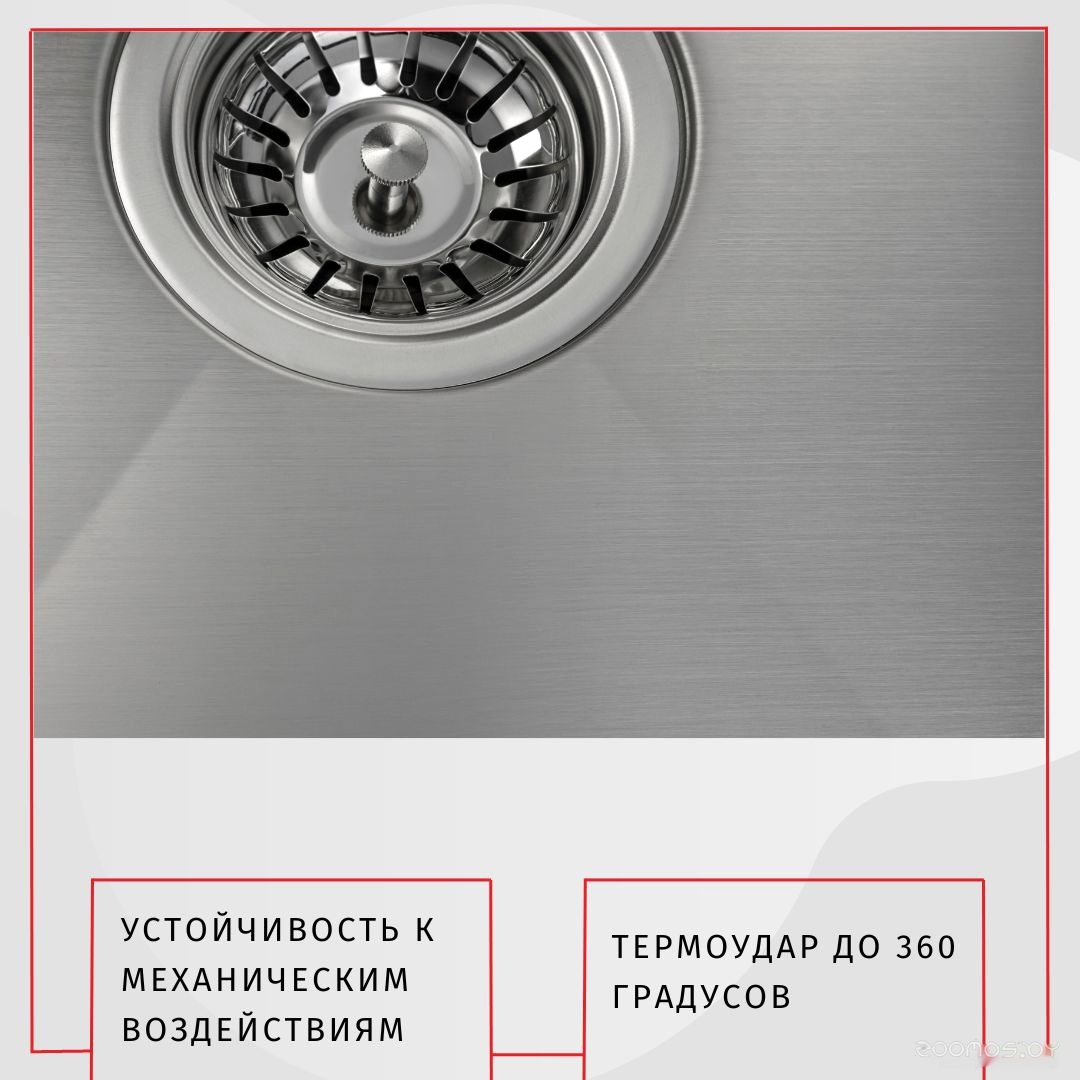 Кухонная мойка ARFEKA AF 500*505 Satin Nano, фото 2
