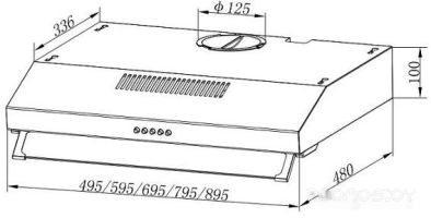 Кухонная вытяжка Evelux Ulla 60 W