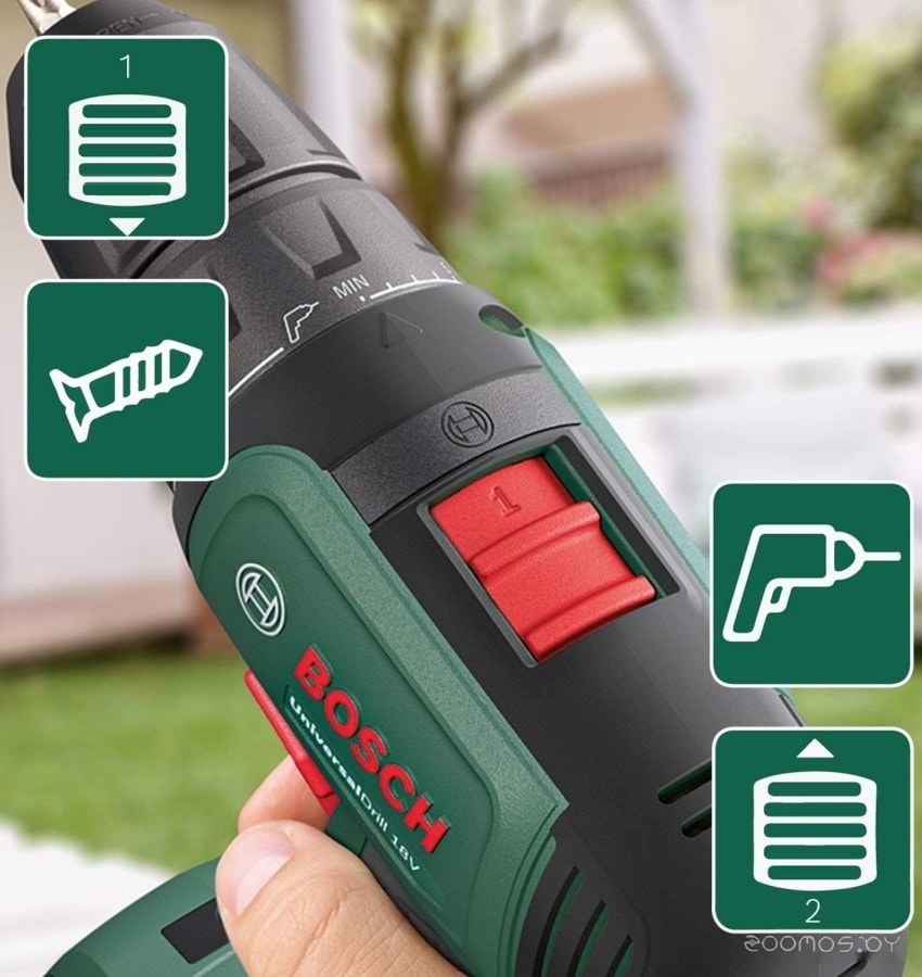 Дрель-шуруповерт Bosch UniversalDrill 18V 06039D4005 (с 1-м АКБ, кейс), фото 6