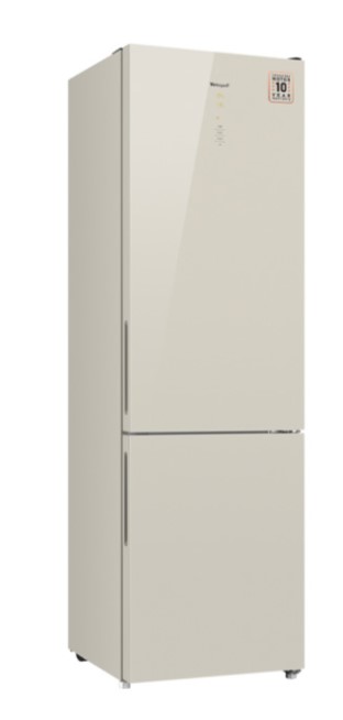 Холодильник Weissgauff WRK 2000 D Full NoFrost Inverter Beige Glass, фото 4