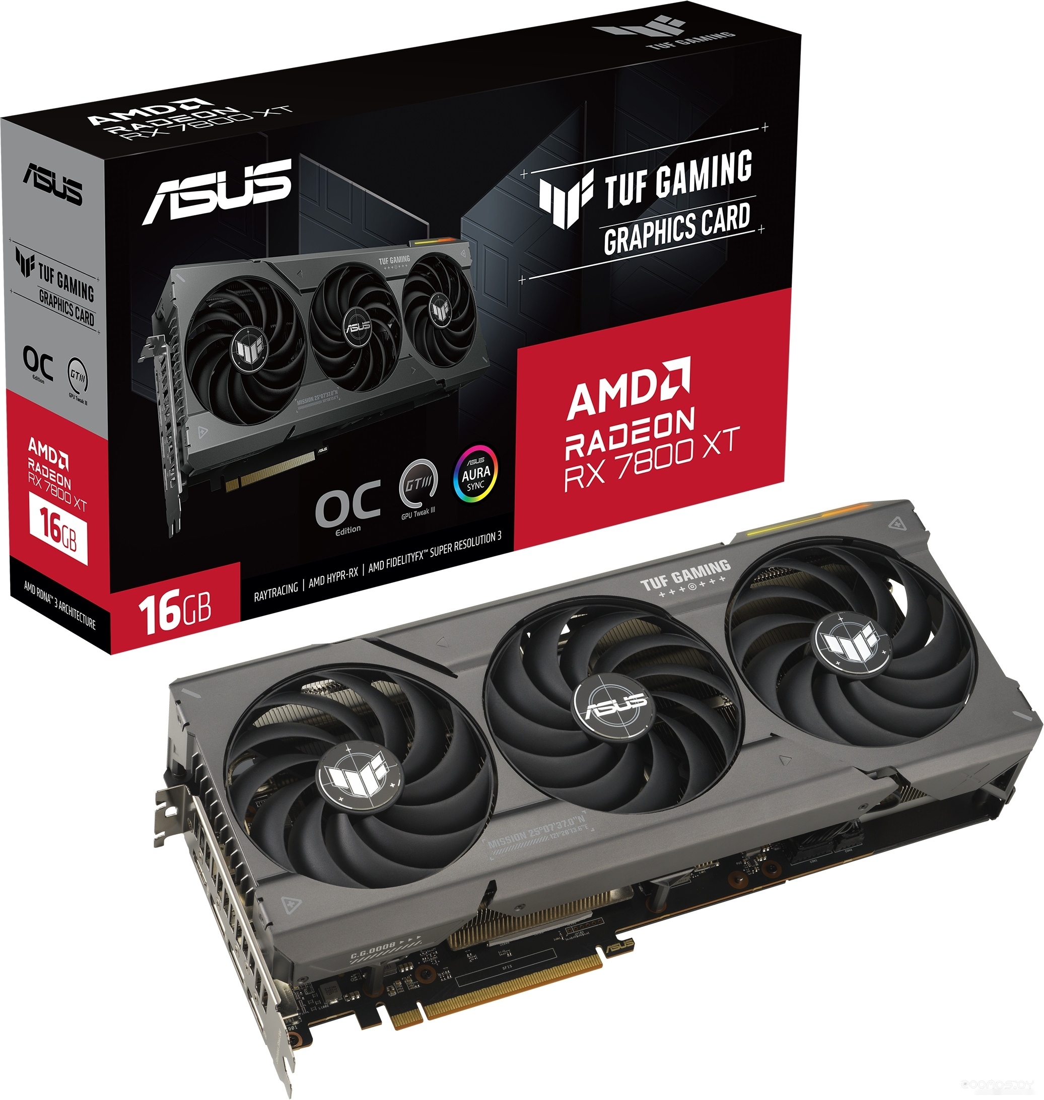 Видеокарта Asus TUF Gaming Radeon RX 7800 XT OC Edition 16GB GDDR6 TUF-RX7800XT-O16G-GAMING, фото 5