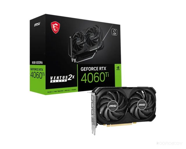 Видеокарта MSI RTX 4060 Ti VENTUS 2X BLACK 8G, фото 1