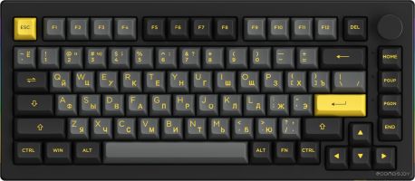 Клавиатура Akko 5075B Plus Black & Gold (Akko Cream Yellow V3)