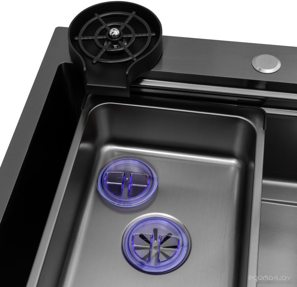 Кухонная мойка ARFEKA ECO AR 680*450 Black PVD Nano (со смесителем), фото 7