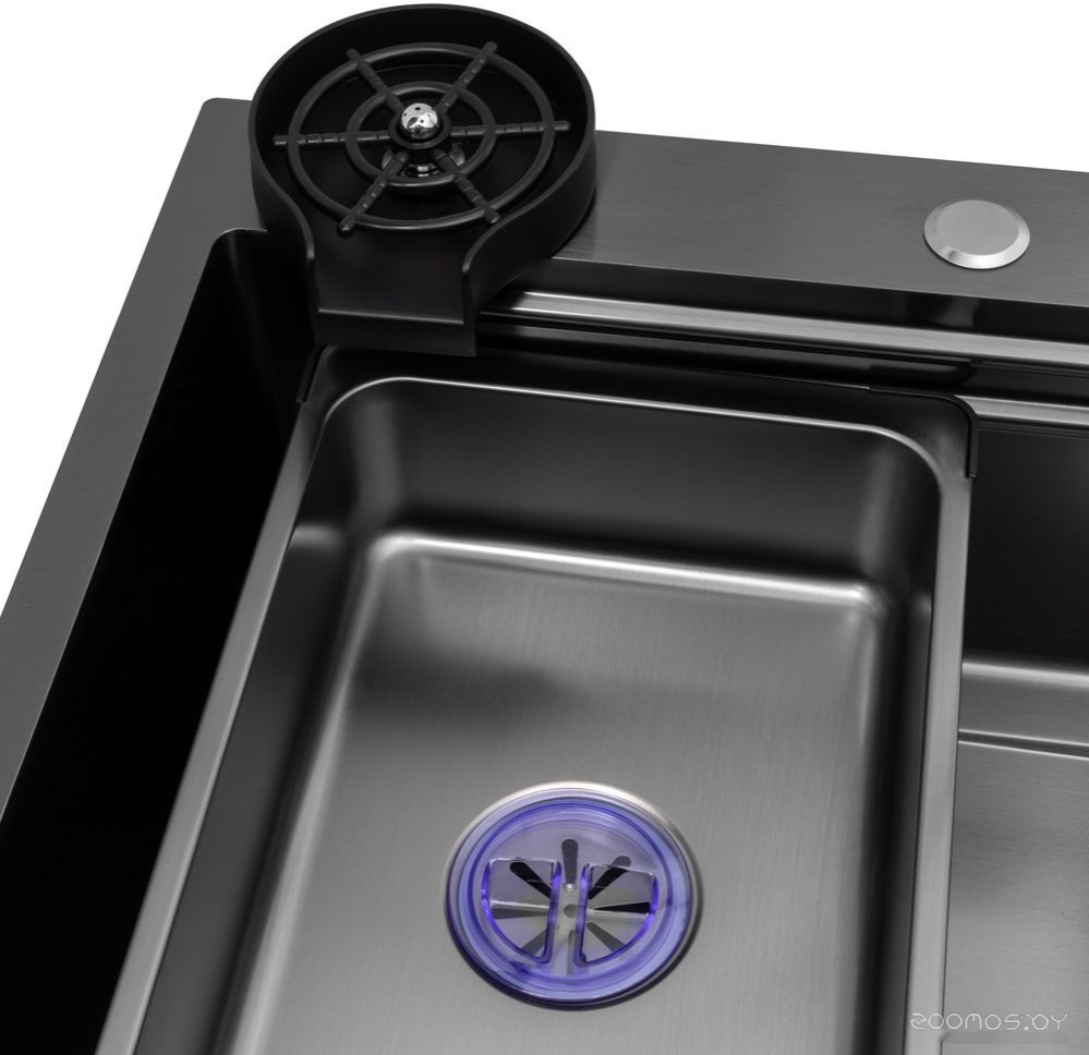 Кухонная мойка ARFEKA ECO AR 680*450 Black PVD Nano (со смесителем), фото 8