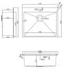Кухонная мойка ARFEKA ECO AR 600*500, коландер, дозатор BLACK DECOR