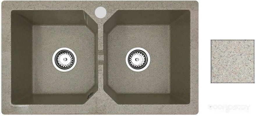 Кухонная мойка БелЭворс Bravo duo (темно-бежевый)