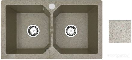 Кухонная мойка БелЭворс Bravo duo (темно-бежевый)