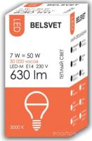 Лампочка Belsvet


 LED-M G45 7 W 3000 K E14