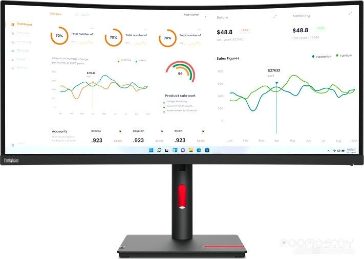 Монитор Lenovo ThinkVision T34w-30 63D4GAT1EU