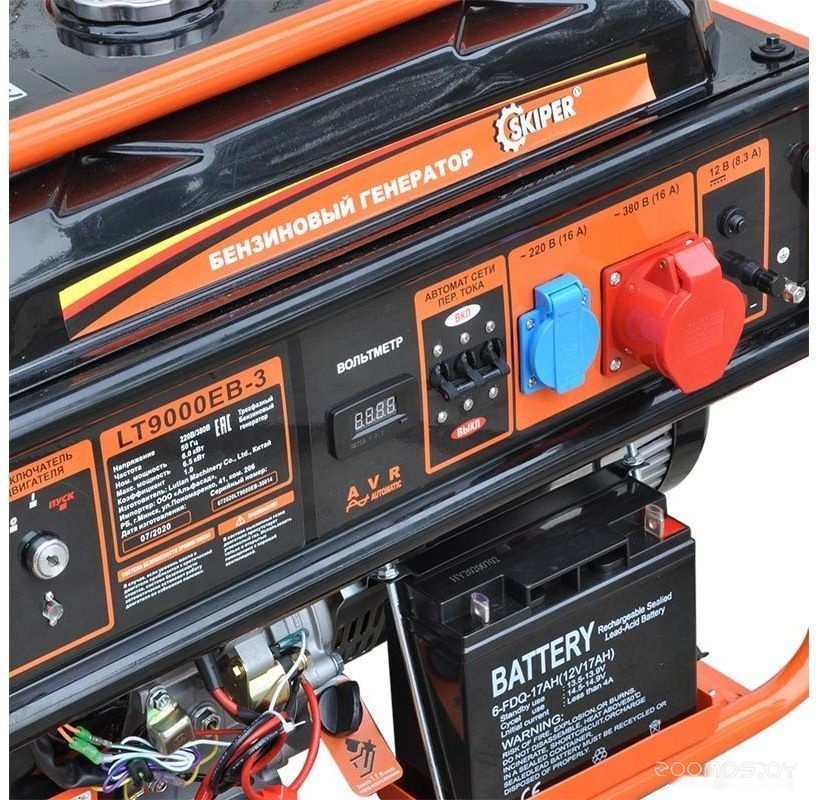 Бензиновый генератор Skiper LT9000EB-3, фото 4