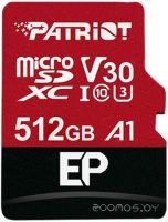 Карта памяти Patriot microSDXC EP Series PEF512GEP31MCX 512GB (с адаптером)