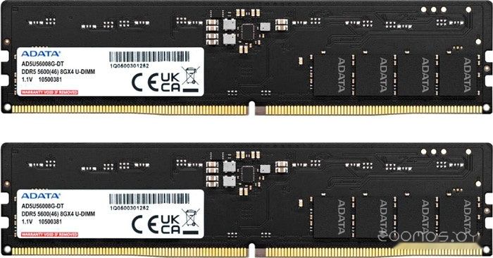 Оперативная память A-Data 2x32ГБ DDR5 4800 МГц AD5U480032G-DT, фото 1