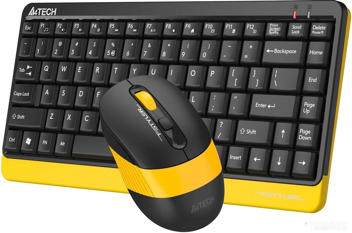 Офисный набор A4Tech Fstyler FG1110 (черный/желтый), фото 2