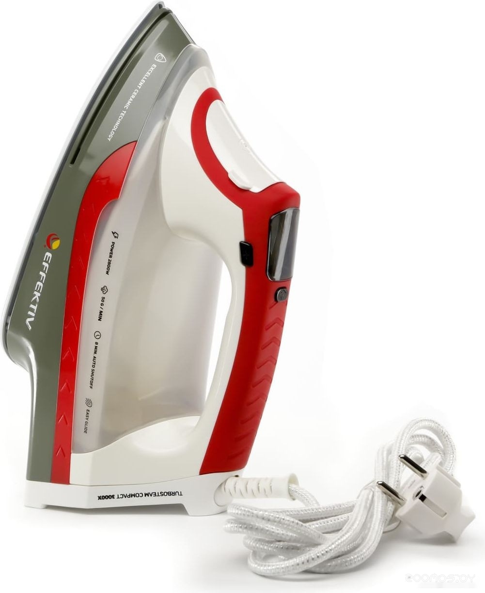 Утюг Effektiv Turbosteam 3000Х (красный), фото 25