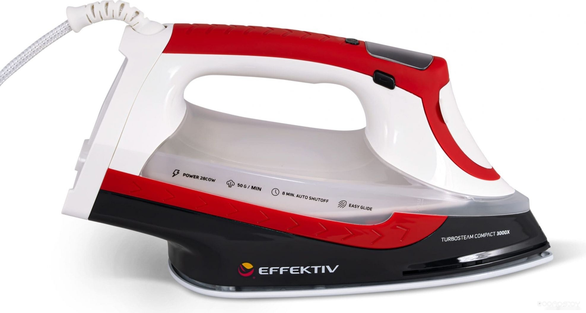 Утюг Effektiv Turbosteam 3000Х (красный), фото 27