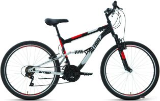 Велосипед ALTAIR MTB FS 26 1.0 р.16 2022 (черный/красный)