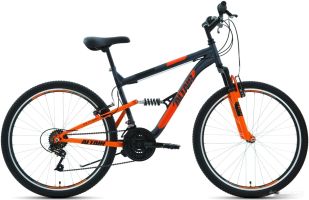 Велосипед ALTAIR MTB FS 26 1.0 р.18 2021 (серый/оранжевый)