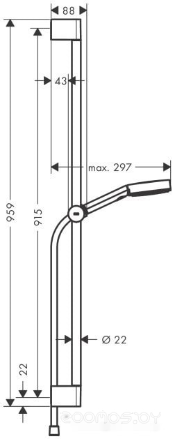 Душевой гарнитур Hansgrohe Pulsify Select 105 3jet Relaxation 24170700 (белый матовый), фото 2