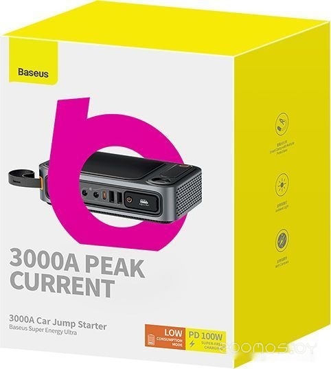Портативное пусковое устройство Baseus Super Energy Ultra Jump Starter 3000A C00251400111-00 (черный), фото 15