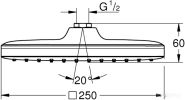 Верхний душ Grohe Tempesta 250 Cube 26681000