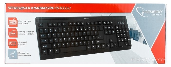 Клавиатура Gembird KB-8335U-BL Black USB, фото 4