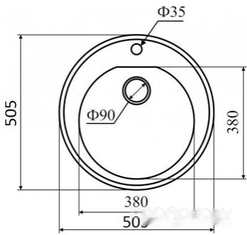 Кухонная мойка Zigmund & Shtain Kreis 505 (топленое молоко), фото 3
