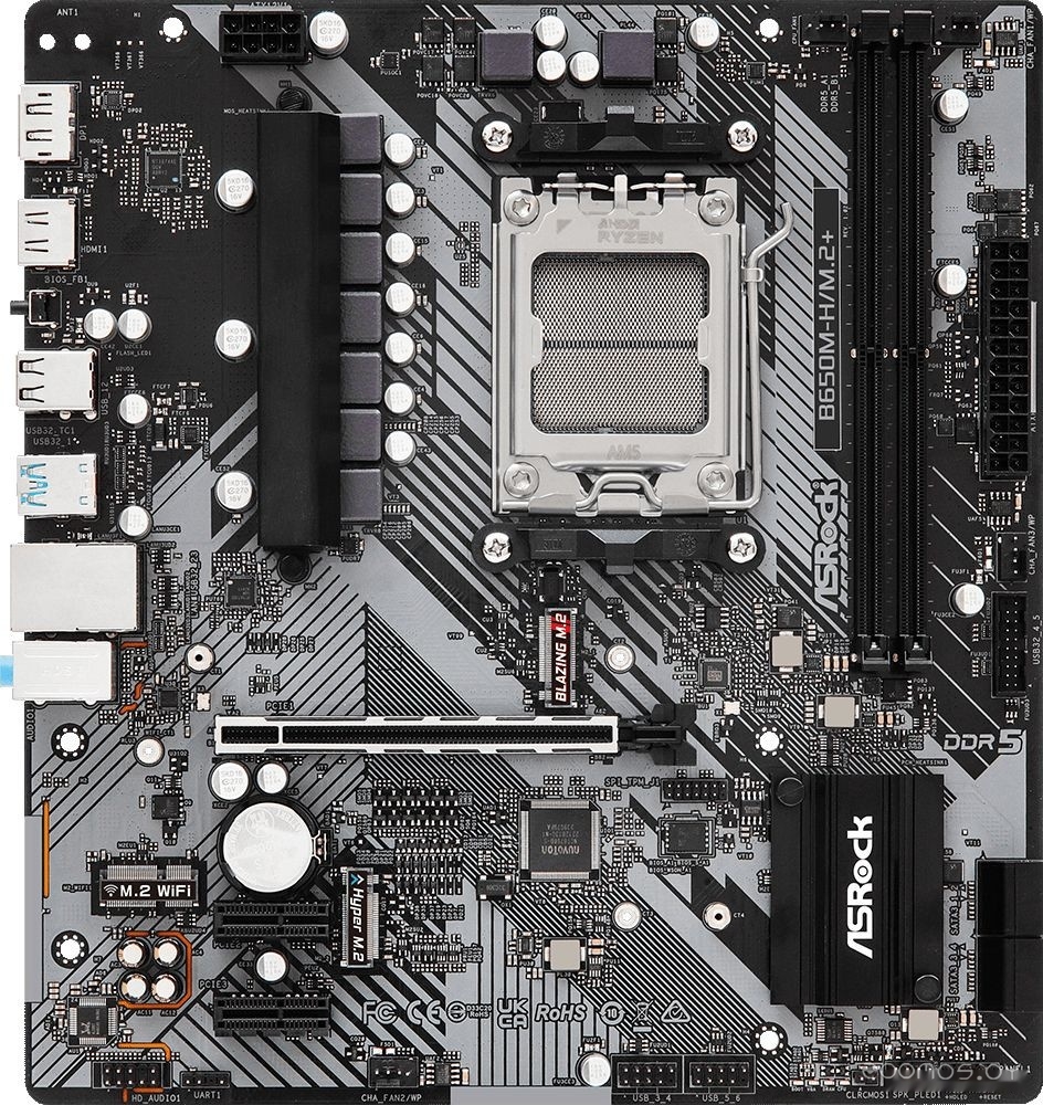 Материнская плата ASROCK B650M-H/M.2+, фото 2