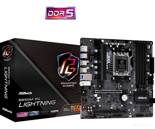 Материнская плата ASROCK B650M PG LIGHTNING, фото 1