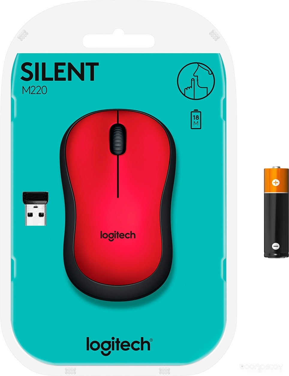 Мышь Logitech M220 Silent (красный) [910-004880], фото 5