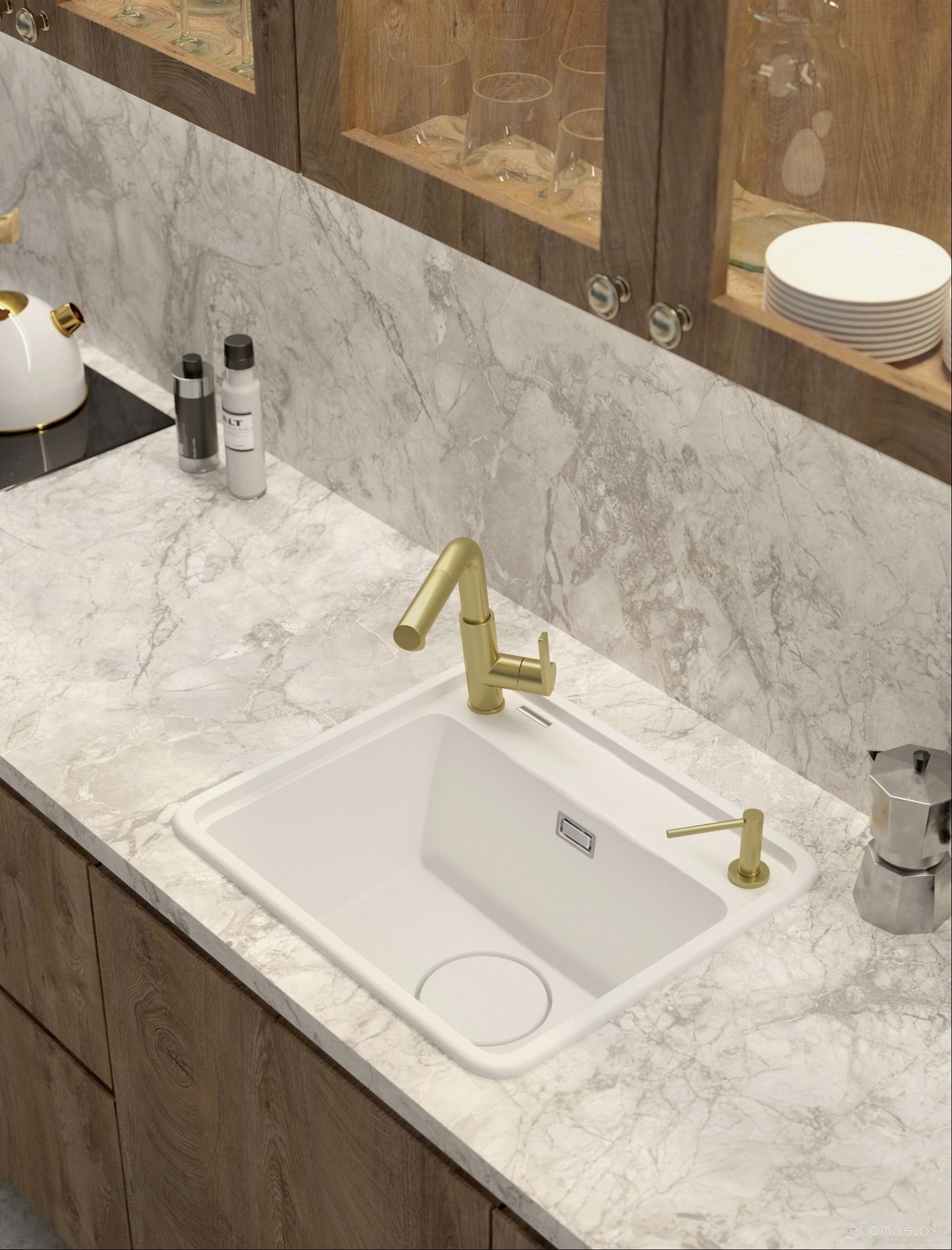 Смеситель Deante Silia Gold Br BQS R73M, фото 2