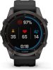 Умные часы Garmin Fenix 7S Sapphire Solar 42 мм (серый карбон/черный)