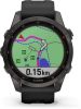 Умные часы Garmin Fenix 7S Sapphire Solar 42 мм (серый карбон/черный)