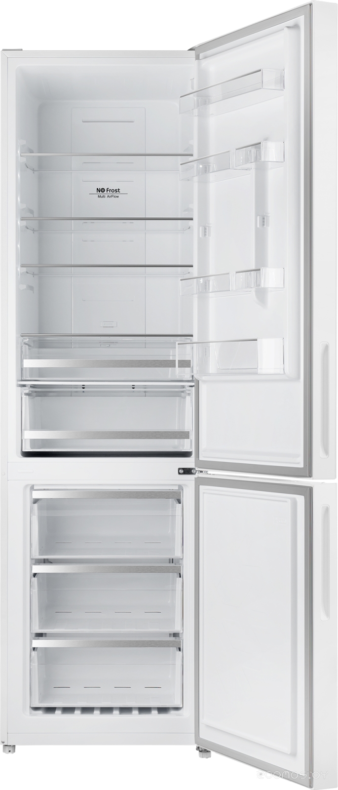 Холодильник Weissgauff WRK 2000 D Full NoFrost Inverter White Glass, фото 3