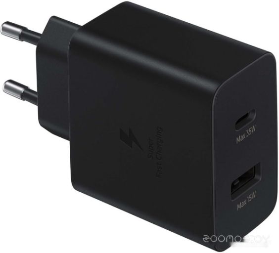 Сетевое зарядное Samsung EP-TA220NBEGEU, фото 1