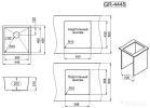 Кухонная мойка Granula GR-4445U (графит матовый)