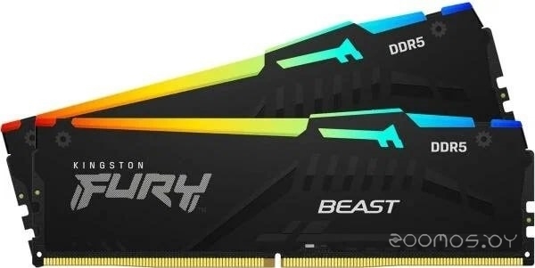 Оперативная память Kingston FURY Beast RGB 2x16ГБ DDR5 5600 МГц KF556C40BBAK2-32, фото 3